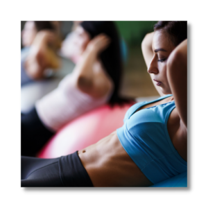 Woman doing a crunch